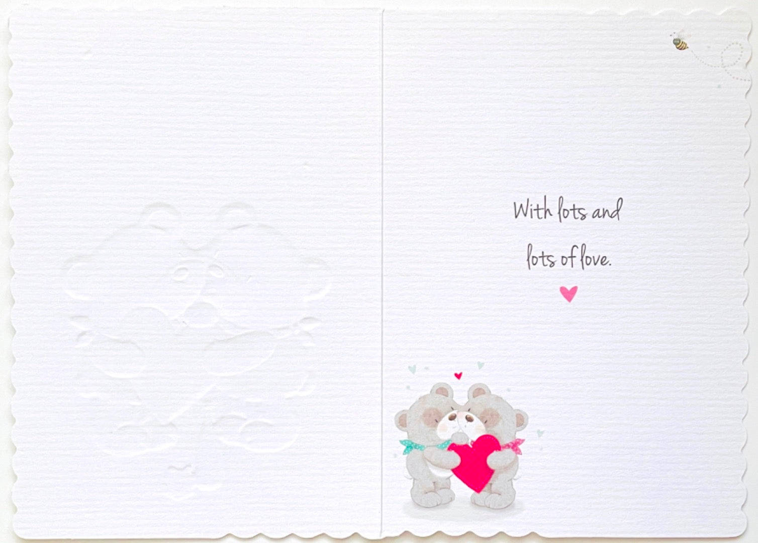 Amazing Husband Birthday Card with Lots and Lots of Love Teddy Bear Kisses Champagne Heart Gift