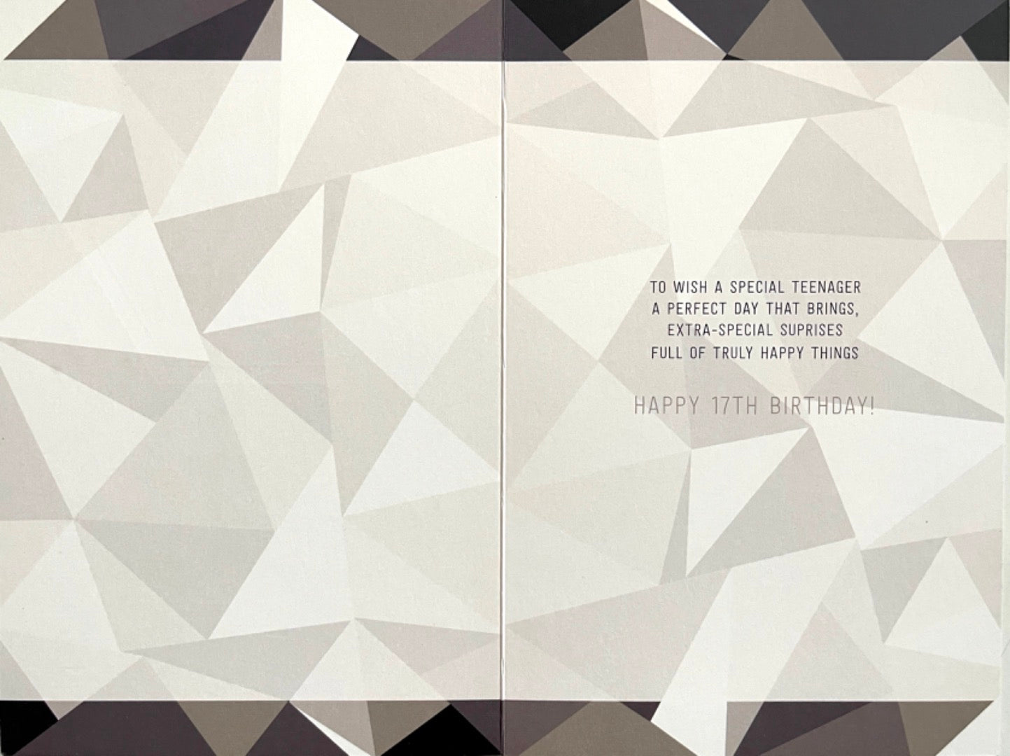 17 Today Happy 17th Birthday Card Special Teenager Gold Foil Geometric Art for Him