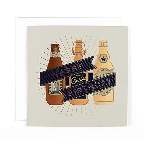 Happy Birthday Beer Bottles Cheers to You Have an Awesome Day Card - Hotchpotch