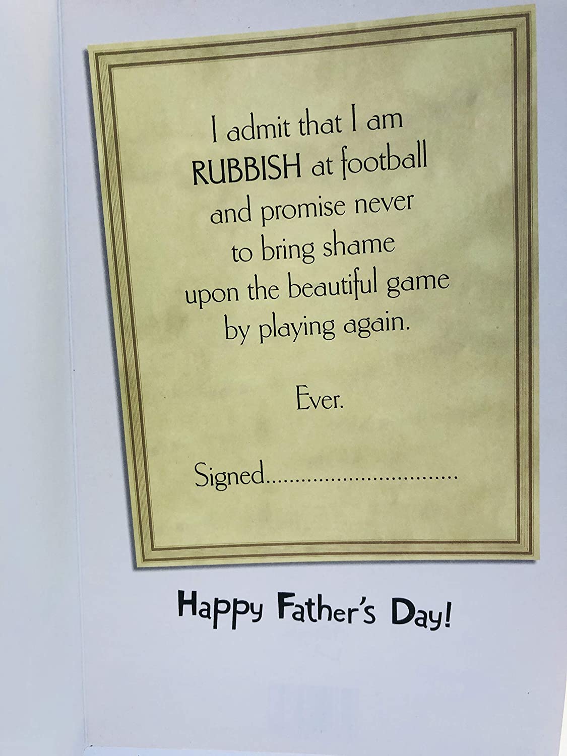 Hey Dad Football Funny Happy Father's Day 3D Pop Up Chimpanzee face with Foil Finish UK Greetings Card 