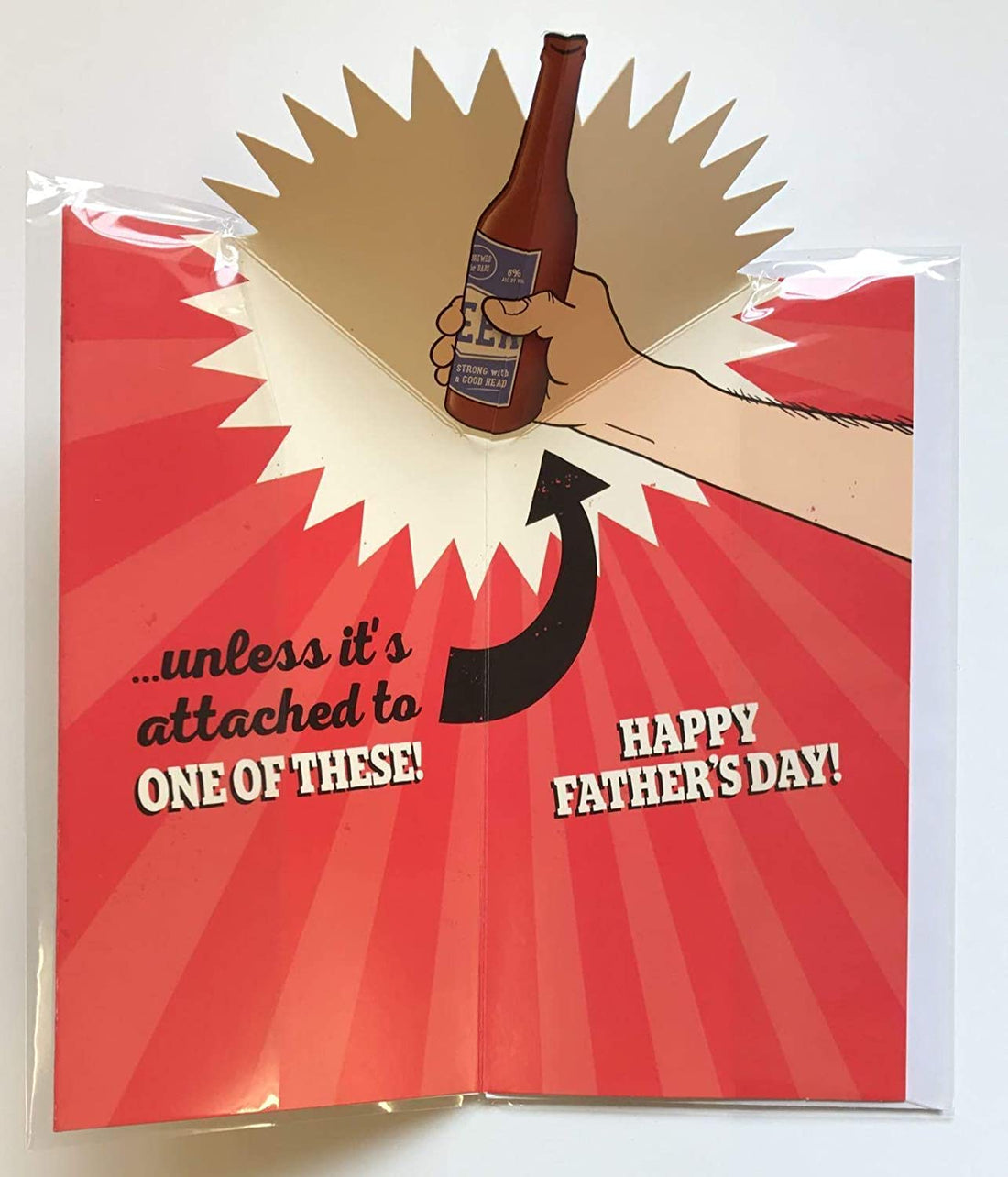 To Dad From Your Son I Don't Want to Lift a Finger this Father's Day... Humour Pop-Out Tall UK Greetings Card 