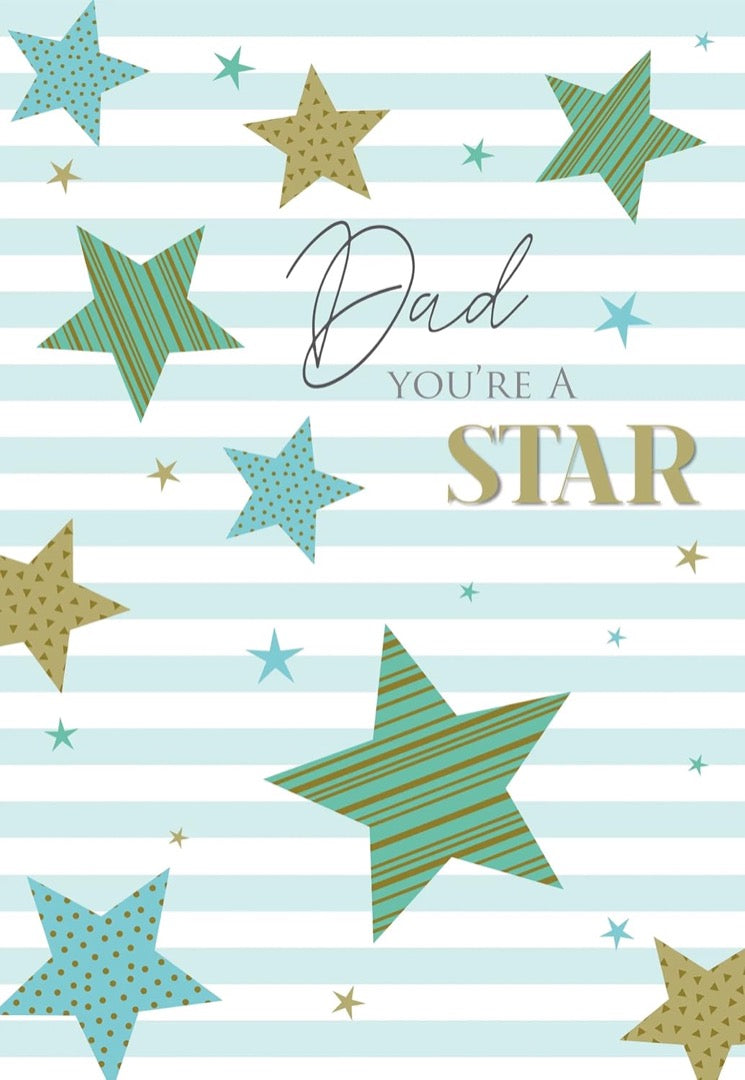 Dad You're A StarThank You For Everything Father's Day Card Stars and Stripes