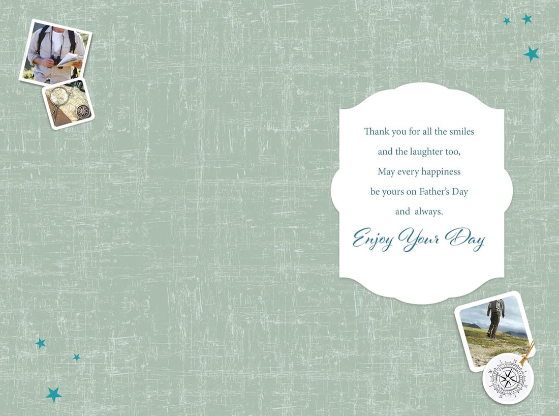 To A Special Dad Father's Day Card with Lovely Verse Thank You - Hiking Adventure