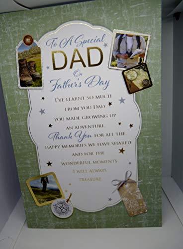 To A Special Dad Father's Day Card with Lovely Verse Thank You - Hiking Adventure