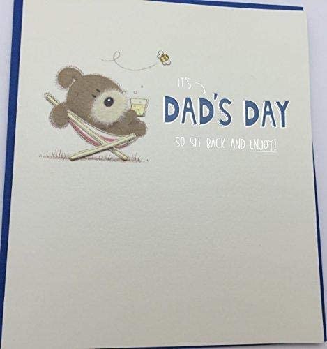 It's Dad's Day So Sit Back and Enjoy! Lots of Woof Happy Father's Day Foil Finish UK Greetings Card