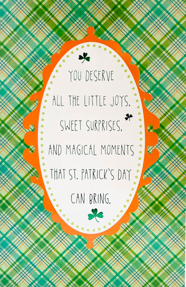 You Deserve All The Little Joys, Sweet Suprises, And Magical Moments That St. Patricks Day Can Bring Festive Card from UK Greetings