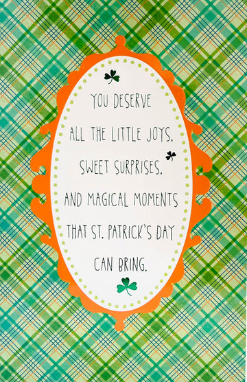 You Deserve All The Little Joys, Sweet Suprises, And Magical Moments That St. Patricks Day Can Bring Festive Card from UK Greetings