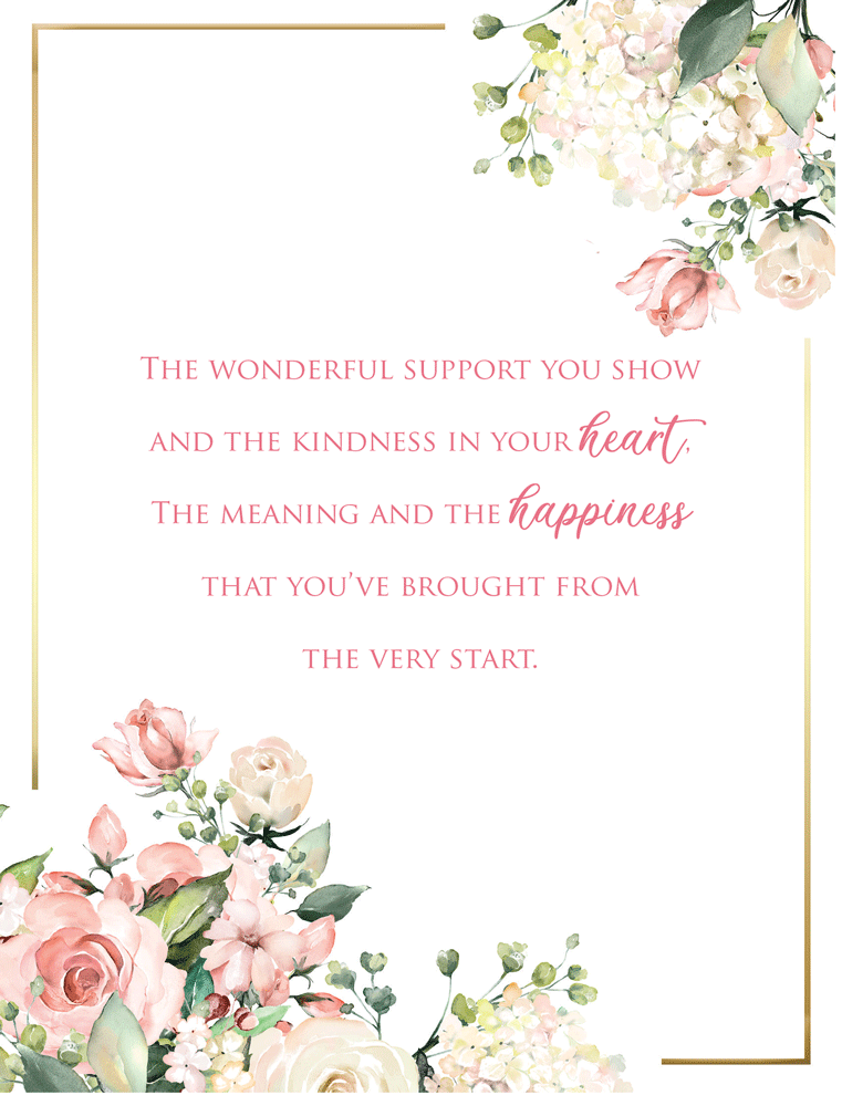 One I Love 6 Verse Booklet insert Luxury Female Birthday Greeting Card