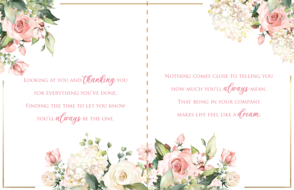 One I Love 6 Verse Booklet insert Luxury Female Birthday Greeting Card