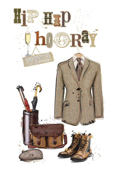 Hip Hop Hooray Male Happy Birthday Card