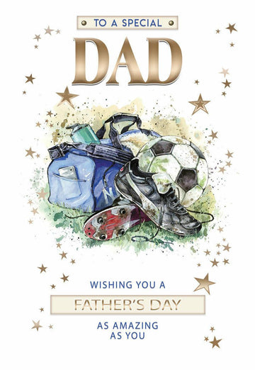 To A Special Dad Amazing Father's Day Card Thanks Best Dad Ever Football Kit Art