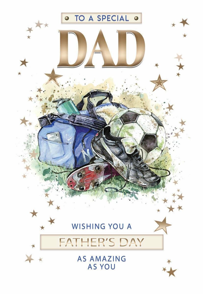 To A Special Dad Amazing Father's Day Card Thanks Best Dad Ever Football Kit Art