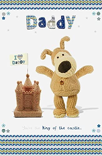 Daddy You're the King of the Castle Silver Foil Finish Boofle Traditional Large Special UK Greetings Card