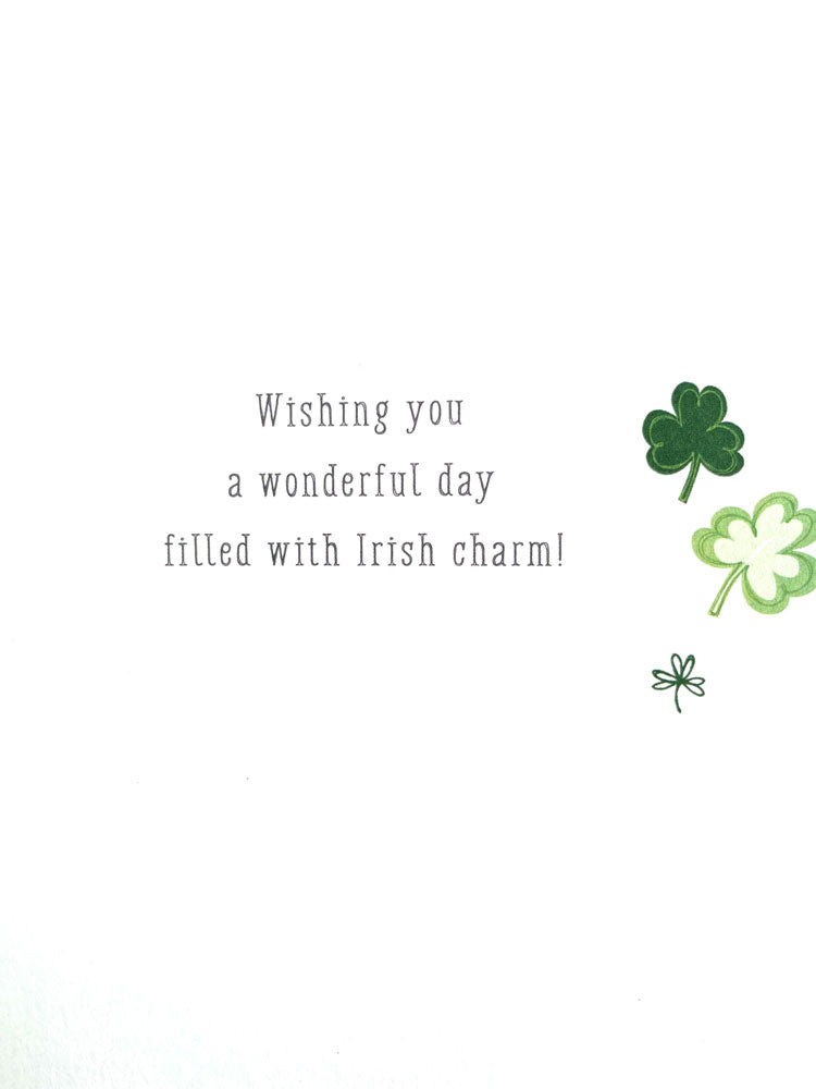 St Patrick's Day Time For Luck, Laughter, Friendship and Smiles... Shamrock Festive Card from UK Greetings