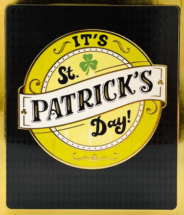 Its St Patrick's Day! Green, Black and Gold Luxury Festive Card from UK Greetings