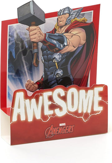 Thor Awesome Marvel Avengers Novelty Birthday Pop Out 3D Greeting Card