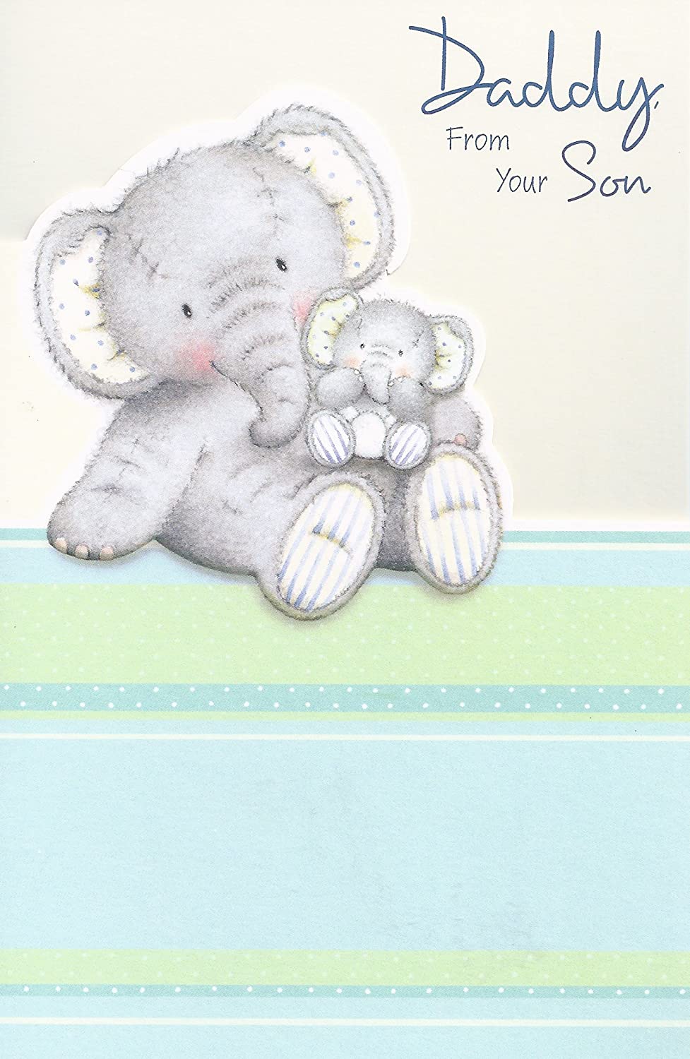 Daddy From Your Son Happy Father's Day Card Cute Elephants UK Greetings Card