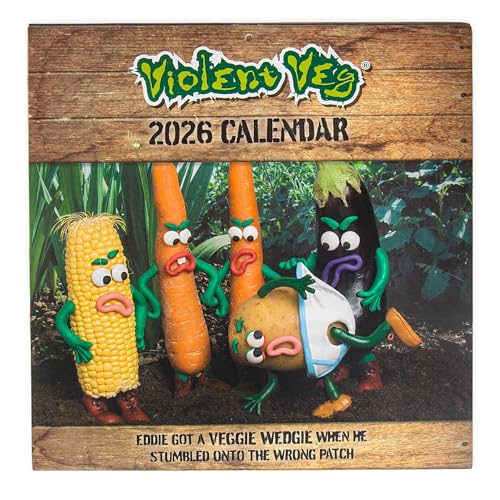 2026 Official Violent Veg Fun & Quirky Humour Large Square Office Wall Calendar