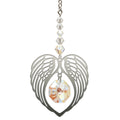 Angel Wing Heart - Aurora Borealis April Birthstone Colour Suncatcher Keepsake - Embellished with Crystals from Swarovski®