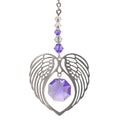 Angel Wing Heart - Light Amethyst June Birthstone Colour Suncatcher Keepsake - Embellished with Crystals from Swarovski®