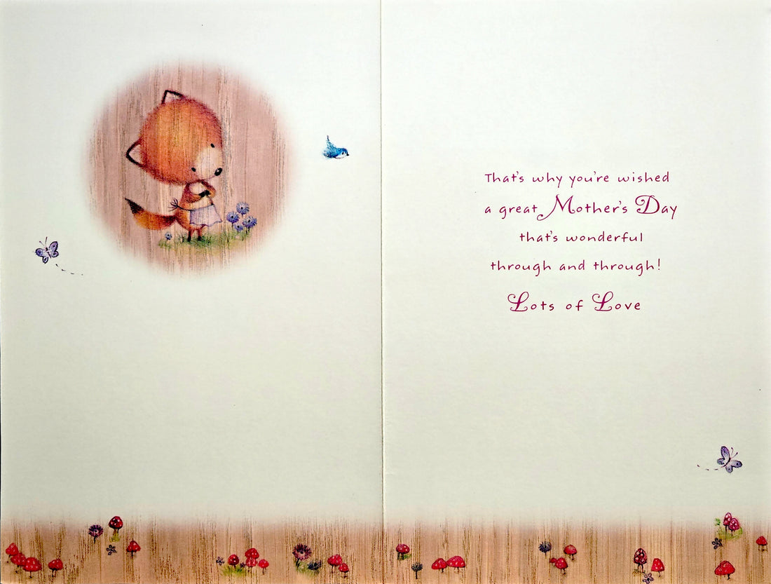 Just for you Great Grandma Kind Lovely Cute Fox Mothers Day Gibson Greeting Card