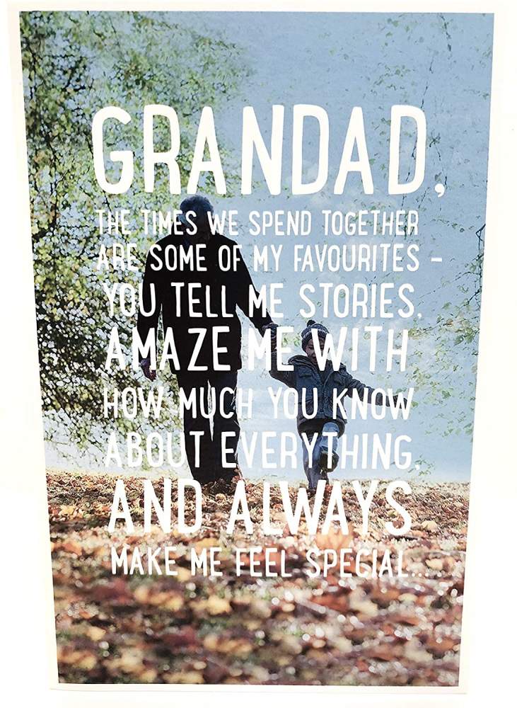 Grandad Father's Day Favourite Times, Stories, Knowledge, Special Memories Gibson UK Greetings Card 