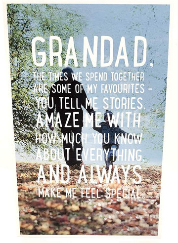 Grandad Father's Day Favourite Times, Stories, Knowledge, Special Memories Gibson UK Greetings Card 