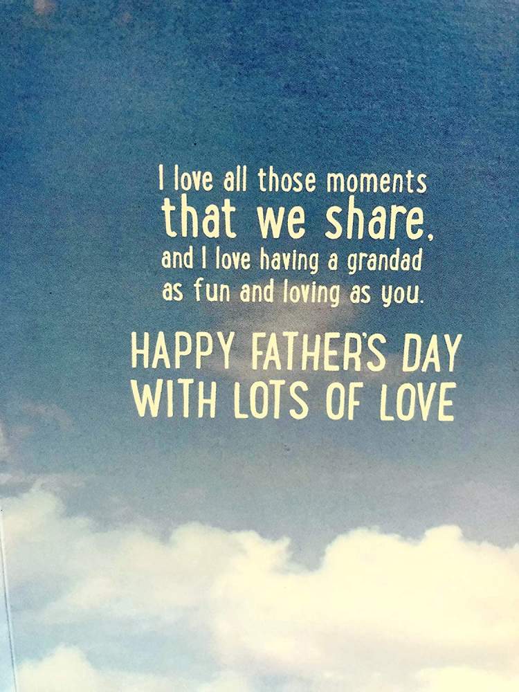 Grandad Father's Day Favourite Times, Stories, Knowledge, Special Memories Gibson UK Greetings Card 
