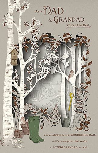 As A Dad & Grandad You're the Best Always Been A Wonderful Dad Beautiful Verse Gold Foil UK Greetings Card 