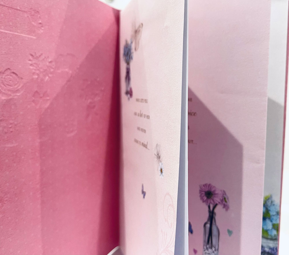 What is Means To Have A Mum? A Mum is Someone Thoughtful, Considerate And Kind... Luxury Silver and Pink Glitter Mother's Day Card From UK Greetings