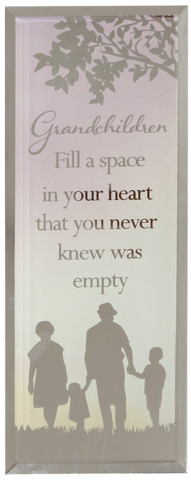 Reflections Of The Heart Grandchildren Glass Mirror Standing Plaque 