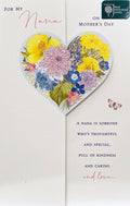 For My Nan on Mother's Day Special Floral Glitter Royal Horticultural Society Card from UK Greetings