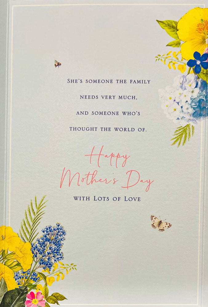 For My Nan on Mother's Day Special Floral Glitter Royal Horticultural Society Card from UK Greetings