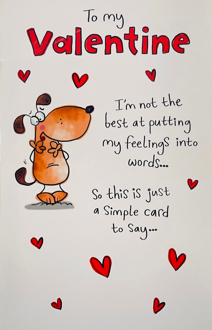 You're Blooming Gorgeous Pop Up Valentine's Day Card - I LOVE YOU - Dog With Bouquet Funny Humour with Gloss Finish - Giggles