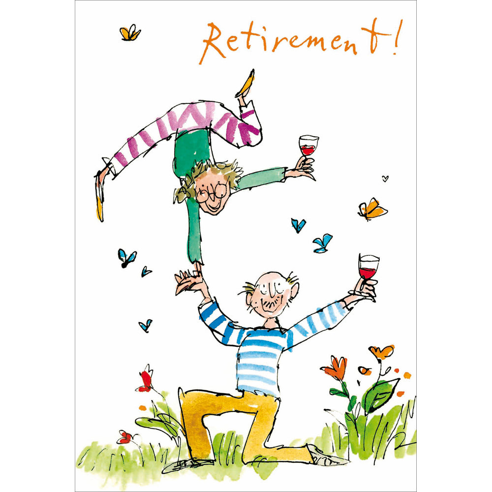 Retirement! Have Fun Quentin Blake Art Greeting Card - Made for Each Other