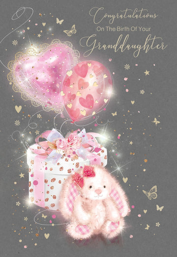 New Baby Congratulations of Birth of a Precious Granddaughter Greeting Card