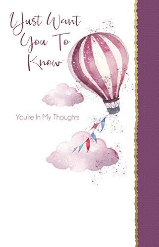 You're in My Thoughts - Thinking of You Blank Greeting Card - Foiled Airballoon