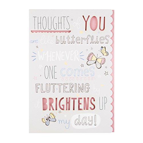 Thoughts of You Brighten Up My Day - Thinking of You Greeting Card - Butterflies