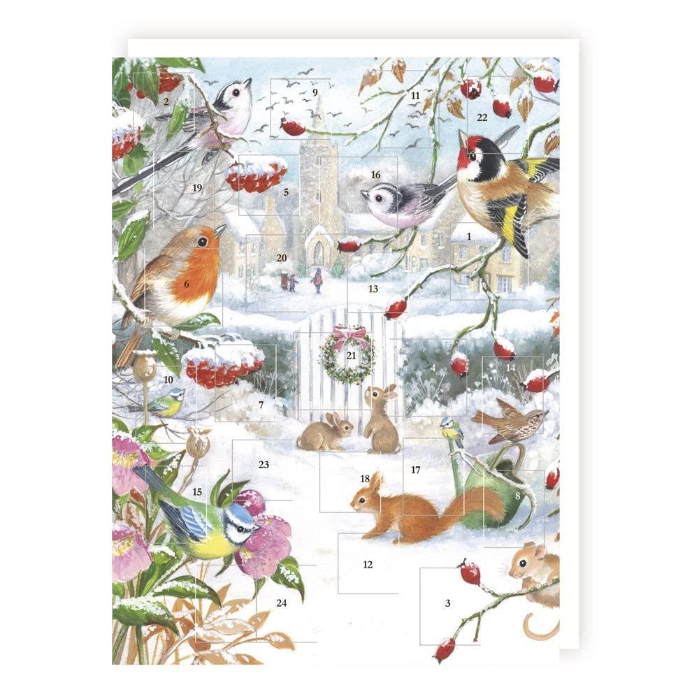 Tracks Traditional Wildlife Garden Advent Calendar - 24 Doors Christmas Countdown