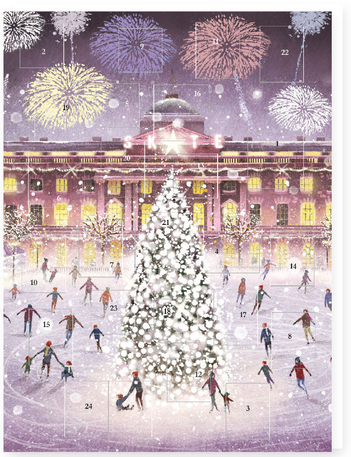 Skating under Fireworks at Somerset House Traditional 24 Door Christmas Advent Calendar