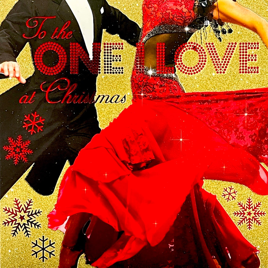 To The One I Love at Christmas Glitter Coated Strictly Come Dancing Large Card