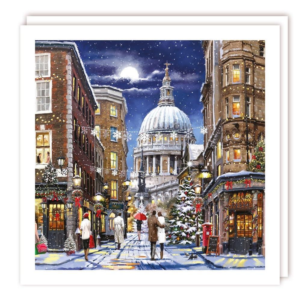Winter at St Paul's Cathedral - Eco-Friendly Premium Pack of 5 Charity Christmas Cards