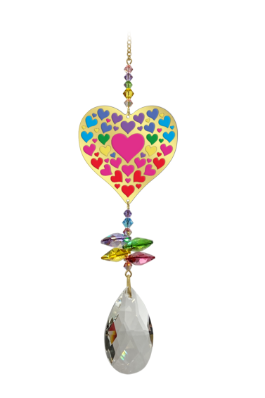 Romantic Heart Large Crystal Rainbow Wonder Sun-catcher Valentine's Day Box Gift