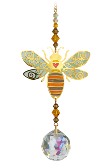 Bee Happy - Autumn Gold Wild Things Gifts Crystals & Dreams Sun-catcher Mobile