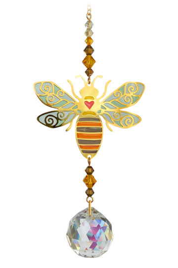 Bee Happy - Autumn Gold Wild Things Gifts Crystals & Dreams Sun-catcher Mobile