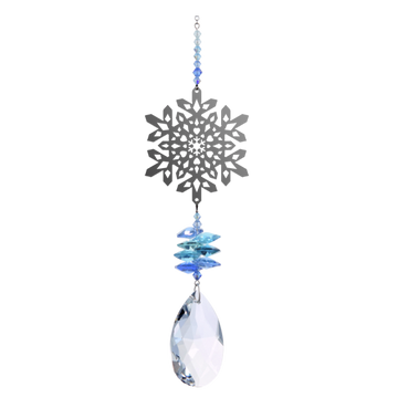 Snowflake - Pretty Blue Cascade Wild Things Gifts Large Crystal Fantasy Sun-catcher Mobile