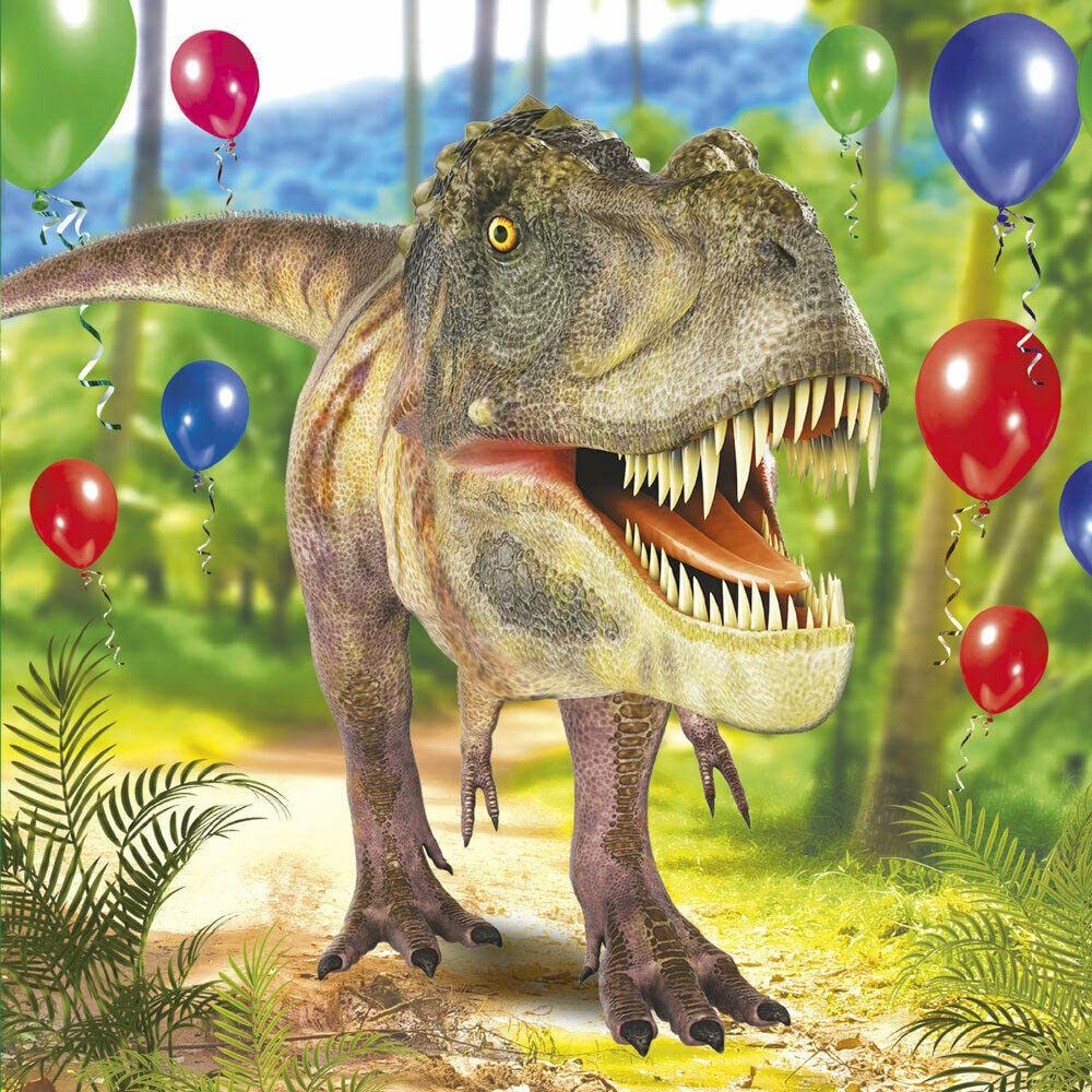 T-Rex Dinosaur Lenticular 3D / Holographic - Happy Birthday Greeting Card