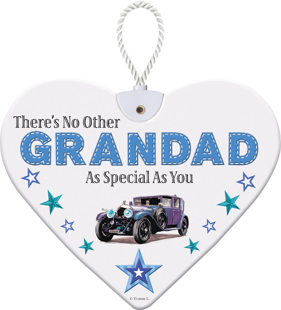 Special Grandson Handcrafted Ceramic Heart Hanging Plaque Boxed Gift for any Occasion