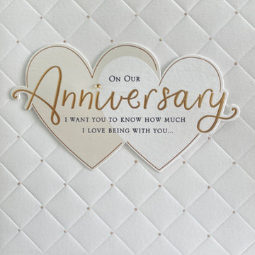 On Our Anniversary - Wish I'd Met You Sooner, So I Loved You For Longer Large Card