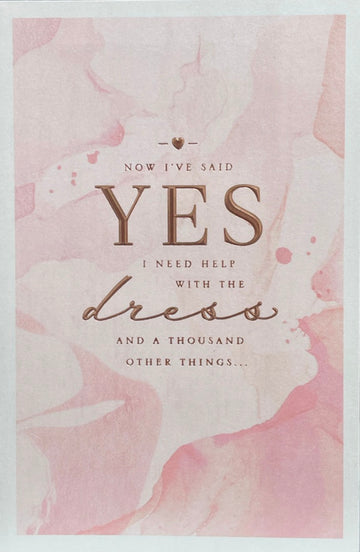 Will You Be my Bridesmaid? I Need Help with the Dress and a Thousand Other Things... Rose Gold Foil Card - Wedding Planning